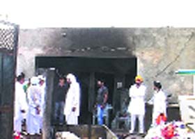 The house where a man killed his wife and children at Natar in Sirsa