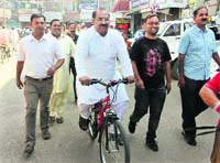 BJP's state chief Ashwani Sharma in Pathankot. 