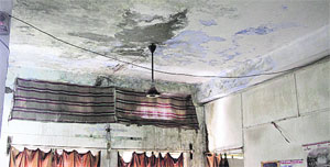 The office of the District Town Planner in a dilapidated condition in Jalandhar.