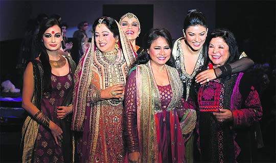 From left: Dia Mirza, Kirron Kher, Anita Raman, Seema Biswas, Sushmita Sen and Ritu Kumar 