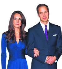 Kate Middleton and Prince William on their engagement day. Her dress was byIssa Helayel
