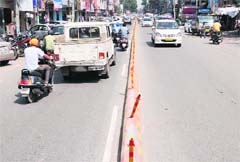 Central verge on Lawrence Road will be widened and electricity poles will be erected on the verge. 