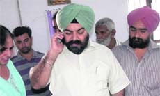 District Development and Panchayat Officer Sarabjit Singh Walia during a surprise checking at the government dispensary in Pholariwal village in Jalandhar on Saturday.