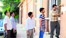 Preparations in full swing for the Senate elections at SCD Government College in Ludhiana on Saturday.