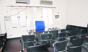 A view of Mayor Bakshi Ram Aroras temporary office at Ram Bagh Maharaja Ranjit Singh.