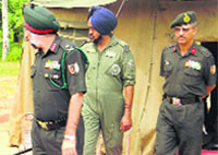 Maj Gen PS Mander, Additional Director-General, NCC, at the training camp in Patiala. A Tribune photograph