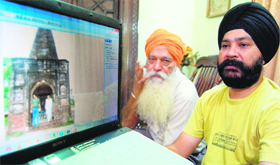 Sokirt and his father show their ancestral house.