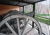 A canon belonging to the medieval period adds to the tourism value of the Qila Mubarak in Bathinda