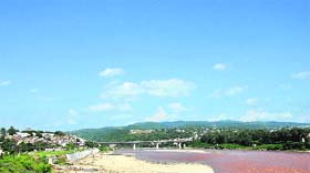 A view of the historic Bagh-e-Bahu fort from a distance in Jammu. 