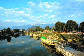 A view of the Jhelum in Srinagar on Tuesday.