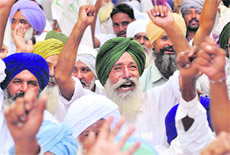 Punjab farmers at a rally in Delhi. 