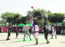 Players in action during a match in Doraha on Thursday. 