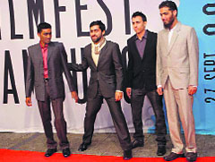 Gulzar Ahmad Bhat and Mohammad Afzal Sofi at the Filmfest Hamburg 2012 in Germany. A Tribune photograph