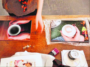 Photographs on display at the Cups of Nun Chai exhibition. 