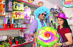 Store owner Abhinav Budhiraja and his wife Rohini Budhiraja at their outlet in Jalandhar