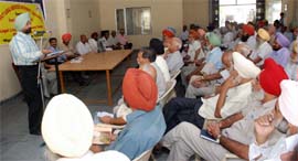 A function organised by the District Legal Services Authority to mark the World Senior Citizens Day underway at the Pensioners' Bhawan in Bathinda on Monday. 