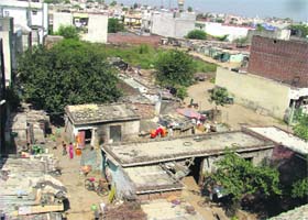The encroached Improvement Trust land in Ludhiana