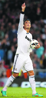 Ronaldos (above) team Real Madrid makes Lionel Messi nervous.