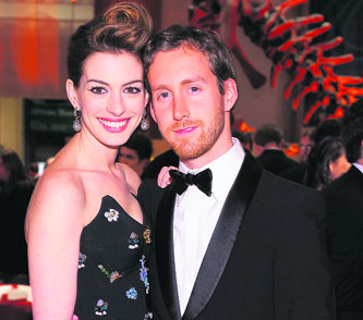 Anne Hathaway and Adam Shulman