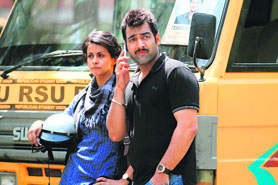 On screen: Gul Panag (L) and Manav Vij