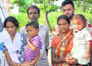 The missing children with their parents in Mohali on Tuesday. 