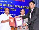 Defence Minister AK Antony presents the award to Prateek Kishore (right) in New Delhi.