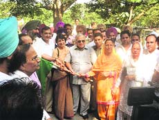 Health Minister Madan Mohan Mittal flags off a cancer awareness campaign in Faridkot on Tuesday.
