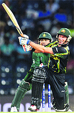 Michael Hussey during his knock of 51