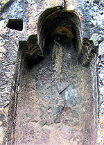 An archaeological site where a Buddhist idol was unearthed.
