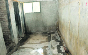 A washroom in a poor condition in Government Senior Secondary School at Phase IIIB2 in Mohali. 