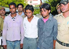 The three accused in police net in New Delhi on Thursday