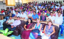 Participants from India and abroad attend a conference on biotechnology at Chaudhary Devi Lal University in Sirsa. 