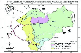 An official site map of the GHNP.