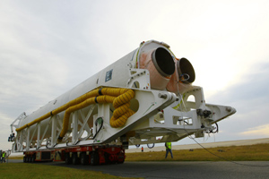 Orbital Sciences Corporations Antares rocket rolls out to the launch pad at NASAs Wallops Flight Facility on Wallops Island, Virginia, in this handout photo. Over the next several months, Orbital plans a hot-fire test of the Antares first stage, the maiden flight of an Antares rocket, and a cargo delivery demonstration mission to the International Space Station as part of NASAs Commercial Orbital Transportation Services.