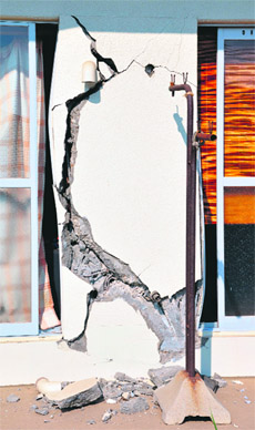 Shear cracks can cause extensive damage to a structure