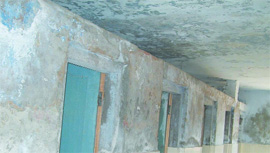 The toilets at the Government Senior Secondary School, Mall Road. Worn out and leaky taps.