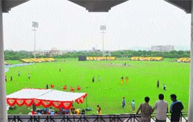 A view of the Tau Devi Lal Stadium in Panchkula