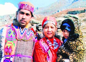 A file photo of deceased Vishnu Gupta with wife Vaneeta Gupta (injured in the accident) and one of the children
