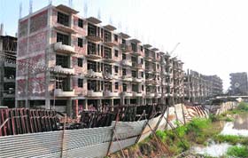 Under construction flats at the Sector-63 Chandigarh Housing Boards General Housing Scheme