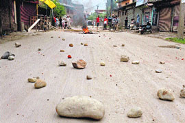 A file photo of the 2010 summer unrest in Srinagar.