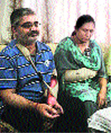 Kidnapped Shrutis parents talk to the media at their residence in Faridkot.