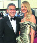 George Clooney and Stacy Keibler