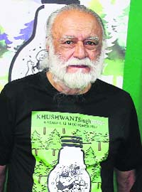 Khushwant Singhs son and director of the lit fest Rahul Singh in Chandigarh on Monday