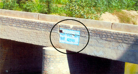 Cracks have started appearing in recently-constructed bridges on the Abulkhurana drain.