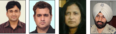 (From left) Dr Kashish Gupta, Rajeev Sharma, Dr Vandana Singla and SSP Dr Sukhchain Singh Gill.
