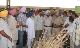 Police arrived at the crematorium where Amritpal Kaur, the girl who was found murdered in a farm, was cremated on Tuesday.