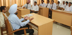 Civil judge Kawaljit Singh addresses the function held to mark the World Mental Health Day. 