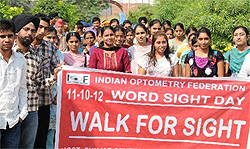 An awareness walk was taken out by the Punjab Ophthalmic Officers Association to commemorate the World Sight Day on Thursday. A seminar was also held to create awareness about eyecare among the people