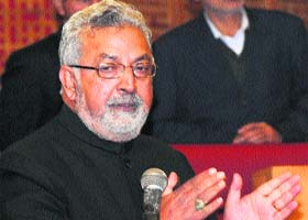 PHE Minister Taj Mohiuddin speaks during the Legislative Council session in Srinagar