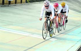 Cyclists participate in the 12th All-India BSNL Cycling Meet at the PAU in Ludhiana on Thursday